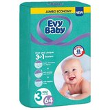 Evy Baby pelene jumbo 3 midi 5-9kg 64kom 3 u 1 | Eponuda.ba