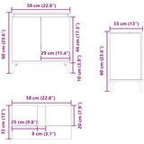 Ormarić za umivaonik boja drva 58x33x60 cm konstruirano drvo | shoptok.hr