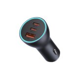 Baseus auto punjač triple 2x usb-c/usb-a qc 65w dark grey Cijene