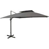 vidaXL konzolni suncobran s dvostrukim vrhom 300 x 300 cm antracit | shoptok.hr