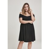 Urban Classics Women's Smoked Off Shoulder Dress black | shoptok.hr