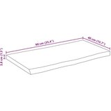 vidaXL Stolna ploča 90x40x3 8 cm pravokutna bagremovo drvo živi rub | shoptok.hr