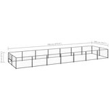 vidaXL kavez za pse crni 14 m² čelični | shoptok.hr
