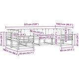  Set vanjskih sofa 6 kom. Bijela i krem 325 x 168,5 x 73 cm | shoptok.hr