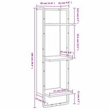  Zidna polica s 3 razine sivog hrasta sonome 30x25x100 cm drvena | Eponuda.com