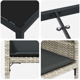 vidaXL 5-delni vrtni jedilni set z blazinami svetlo siva poli ratan | Shoptok.si
