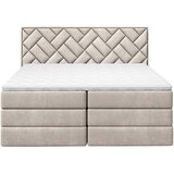 MID.YOU POSTELJA BOXSPRING 180 cm x 200 cm , tekstil, leseni material bež | Shoptok.si