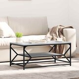  Kava Stol Siva Sonoma 90 x 50 x 40 cm Inženjerska drva i čelik | shoptok.hr