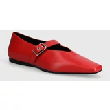 Vagabond Shoemakers Usnjene balerinke WIOLETTA rdeča barva