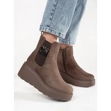 GOODIN Brown suede boots | Shoptok.si