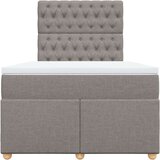 vidaXL Box spring postelja z vzmetnico taupe 120x200 cm blago, (21306685) | Shoptok.si