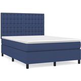  Krevet s oprugama i madracem plavi 140x200 cm od tkanine | shoptok.hr