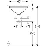 Geberit LAVABO PODGRADNI ISPOD RAVNE PLOČE KRUG fi390 GEBERIT 500.744.01.2 | ePonuda.com