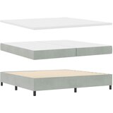  Krevet s opruga kutije Svijetlo siva 200 x 200 cm Baršun | shoptok.hr