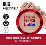 Rimmel London Lasting Finish 25H kompaktni puder SPF 20 odtenek 006 Rose Vanilla 7 g | Shoptok.si