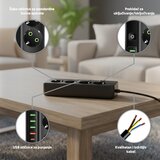 Razvodnik sa 4 mesta 2m 1.5mm2+pr. 4xUSB+tip C | ePonuda.com