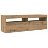 TV ormarić LED boja hrasta 120x35x40 cm konstruirano drvo | shoptok.hr
