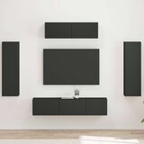 3 TV omarica 5 pcs Črna - - črna - 65.4 - 31 x 29,5 x 100 cm - 2025-vidaXL-Uvoz_2 Cene