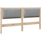 vidaXL Tapecirano vzglavje z vzglavjem Rjava 150 cm Masivno borovo les, (5000108771) | Shoptok.si