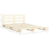  Posteljni okvir iz palet trdna borovina 140x200 cm, (20606460) | Shoptok.si