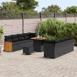  Sjedeća garnitura za vrt 11 kom. 11-Broj sjedala Crna 80 x 80 x 71 cm | shoptok.hr