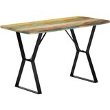  Blagovaonski stol od masivnog obnovljenog drva 120 x 60 x 76 cm | shoptok.hr