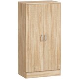 Nesta Omarica za čevlje z 2 vratoma, 6 nastavljivih polic, mehko zapiranje, za 14 parov čevljev, naravni les, prostorna shramba, (5000493105) | Shoptok.si