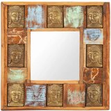  Ogledalo s likom Buddhe 50 x 50 cm od masivnog obnovljenog drva | shoptok.hr