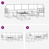  Set vanjskih sofa 6 kom. Prirodna i krem | shoptok.hr