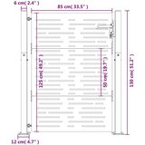  Vrata 105 x 130 cm od čelika COR-TEN četvrtasti dizajn | shoptok.hr