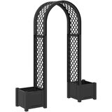  Roza arh s saksijom Antracit 168,5 x 43 x 207 cm PP | shoptok.hr