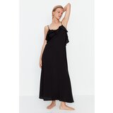 Trendyol Black Straps Flounce Detailed Beach Dress Cene