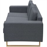 vidaXL Trosjed/Sofa Tkanina Tamno Sivi | shoptok.hr