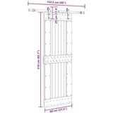 vidaXL Klizna vrata s priborom za montažu 80 x 210 cm masivna borovina | shoptok.hr
