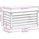  Zunanji stolček klop Masiven les akacije Naravna, (5000300758) | Shoptok.si