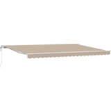 vidaXL Avtomatska zložljiva tenda Bež 500x300 cm, Zamenjava tkanine za tenda 5x3 m okvir Bež | Shoptok.si