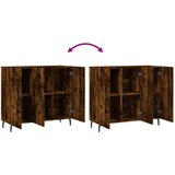  Komoda boja dimljenog hrasta 90 x 34 x 80 cm konstruirano drvo | shoptok.hr
