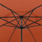  Vrtni suncobran LED svjetla i metalna šipka 400 cm terakota | shoptok.hr