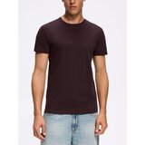 Reserved usko pamučna majica - tamnosmeđe | shoptok.hr