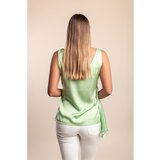 Fenzy Top Iz Imitacije Satena, Svetlo Zelen | Shoptok.si