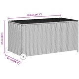 Vrtna kutija za pohranu svjetlosiva 120x65x61 cm od poliratana | shoptok.hr