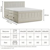 Maison de Rêve Sivi boxspring krevet s prostorom za odlaganje 200x200 cm Caya – | shoptok.hr
