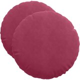  Jastučići za sjedenje 2 pcs Vinska crvena Ø50 x 19 cm Baršun | shoptok.hr
