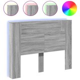 Maison Chic posteljno vzglavje - vzglavna omarica - nočna omarica led siva sonoma 140x16,5x103,5 cm, (21705866) Cene