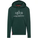 Alpha Industries Sweater majica tamno zelena / crvena / bijela