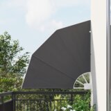 vidaXL Zaslon za zasebnost na balkonu Črna 115 x 115 cm blago | Shoptok.si
