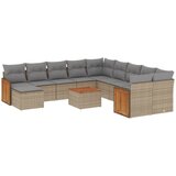 Maison Chic Seti vrtnega pohištva - Vrtna garnitura - Vrtni pohištvo set 12-delna z blazinami bež poli ratan, (21816371) | Shoptok.si