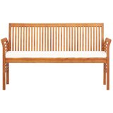 3 Vrtna klupa trosjed s jastukom 150 cm masivno bagremovo drvo | shoptok.hr