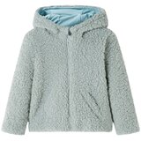  Dječja jakna s kapuljačom od mekanog umjetnog krzna boja mente 116 | shoptok.hr
