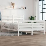 Furnova Posteljni okvir iz trdne borovine 120x200 cm bel, (21934359) Cene